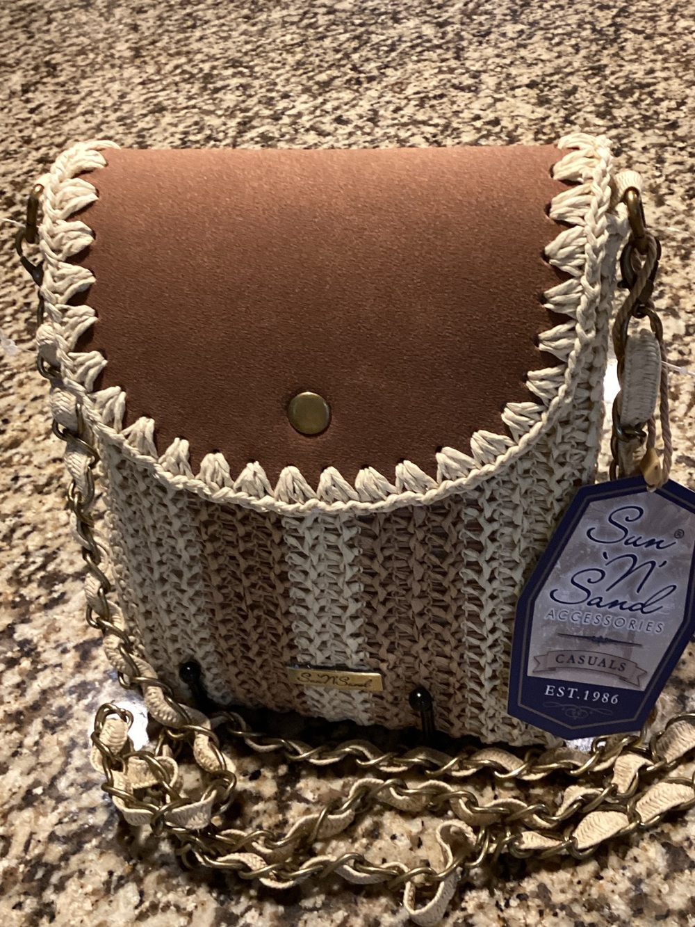 Sun and Sand Crème woven cross Body Bag